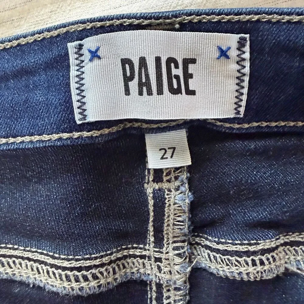 Paige Jeans Women's Size‎ 27 Dark Blue Hoxton Crop Ankle Denim Stretch Mid rise